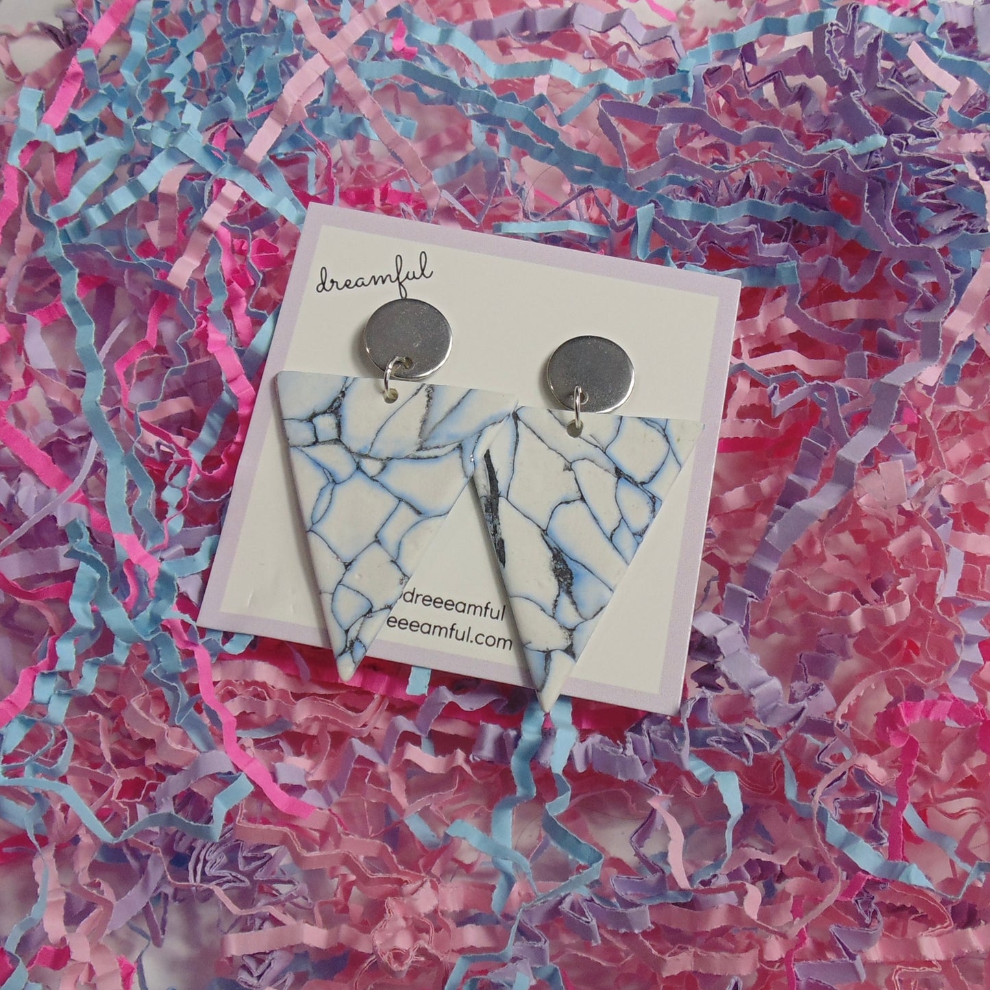 ice blue drop earrings