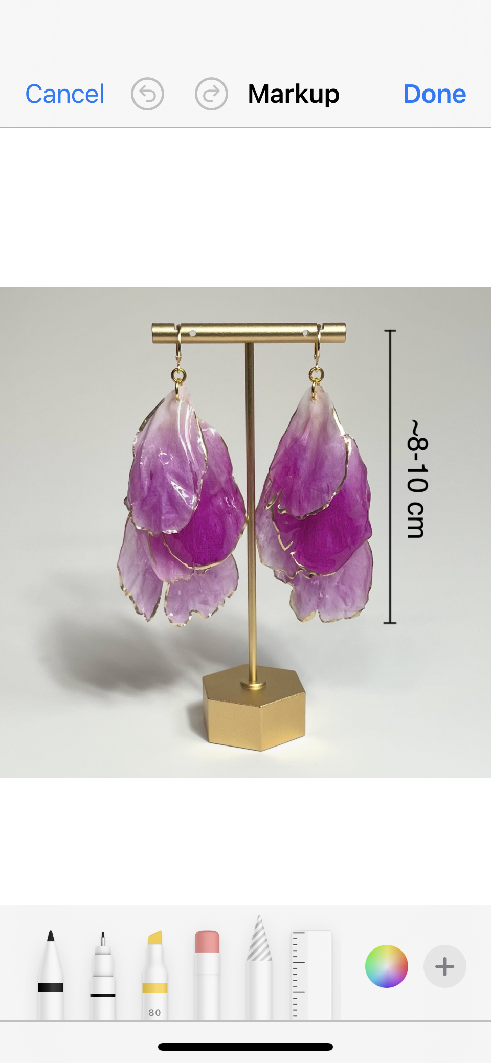 18k gold plated fuschia peony earrings