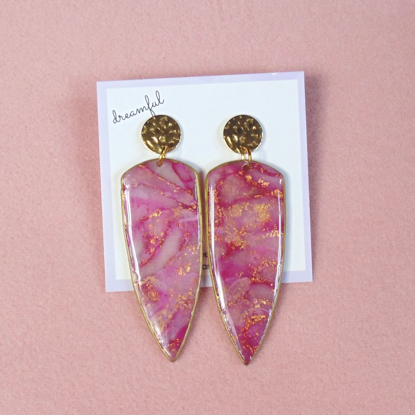 strawberry swirl dagger earrings