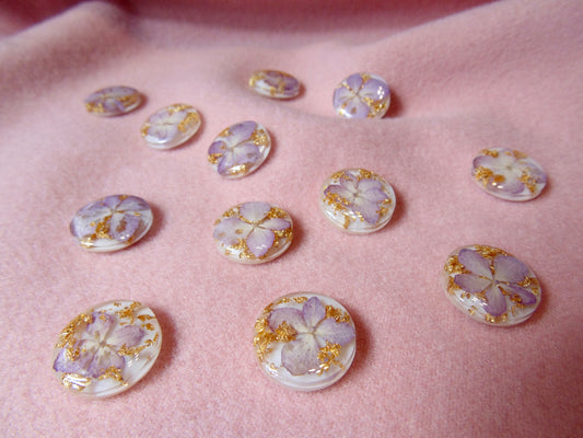 purple hydrangea stud earrings