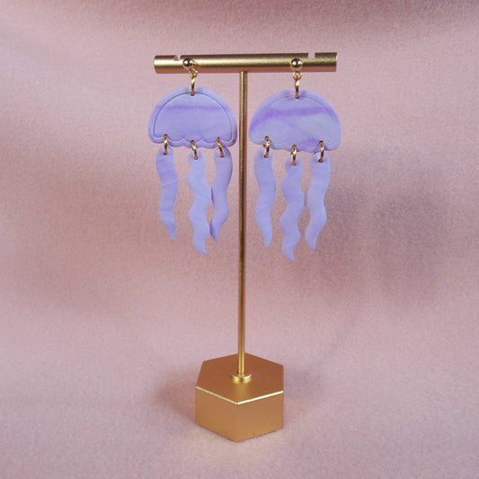 purple jellyfish earrings