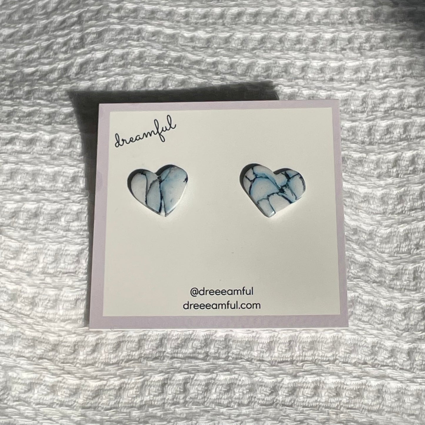 swirly heart stud earrings
