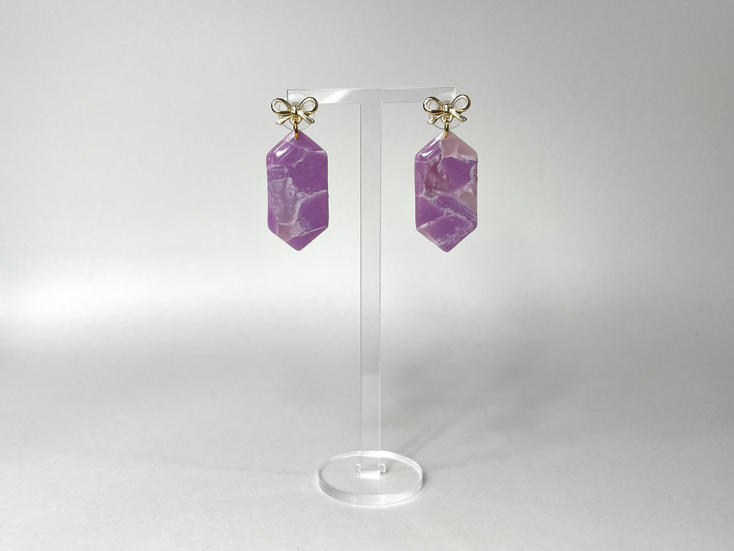 hexagon pastel earrings