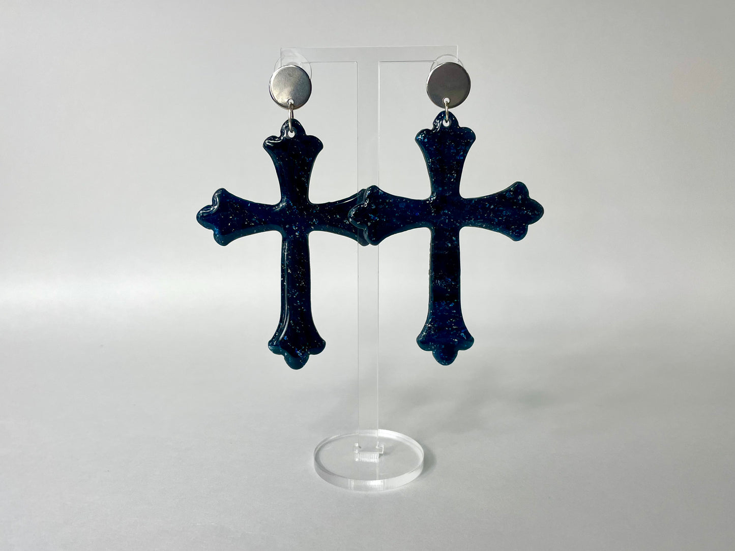 XL cross earrings
