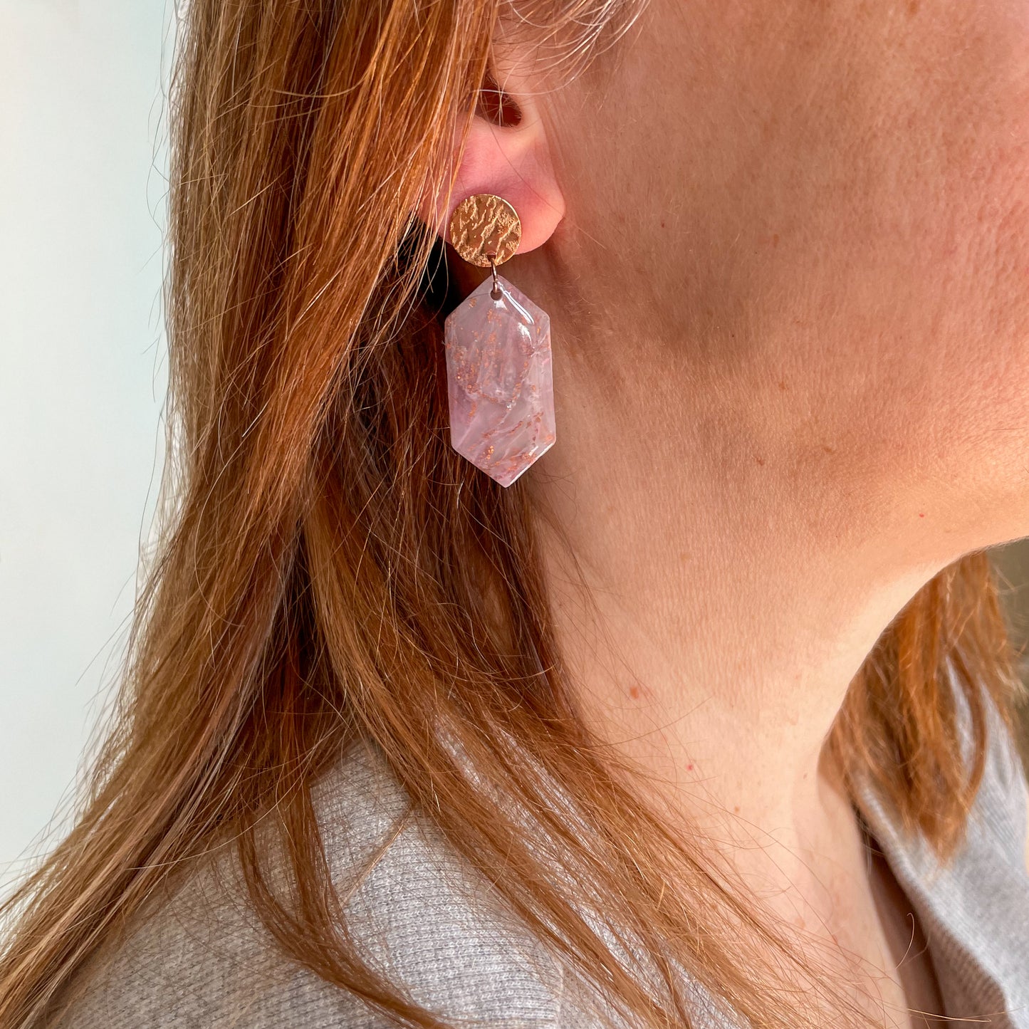 bridesmaid faves - rose gold drop earrings