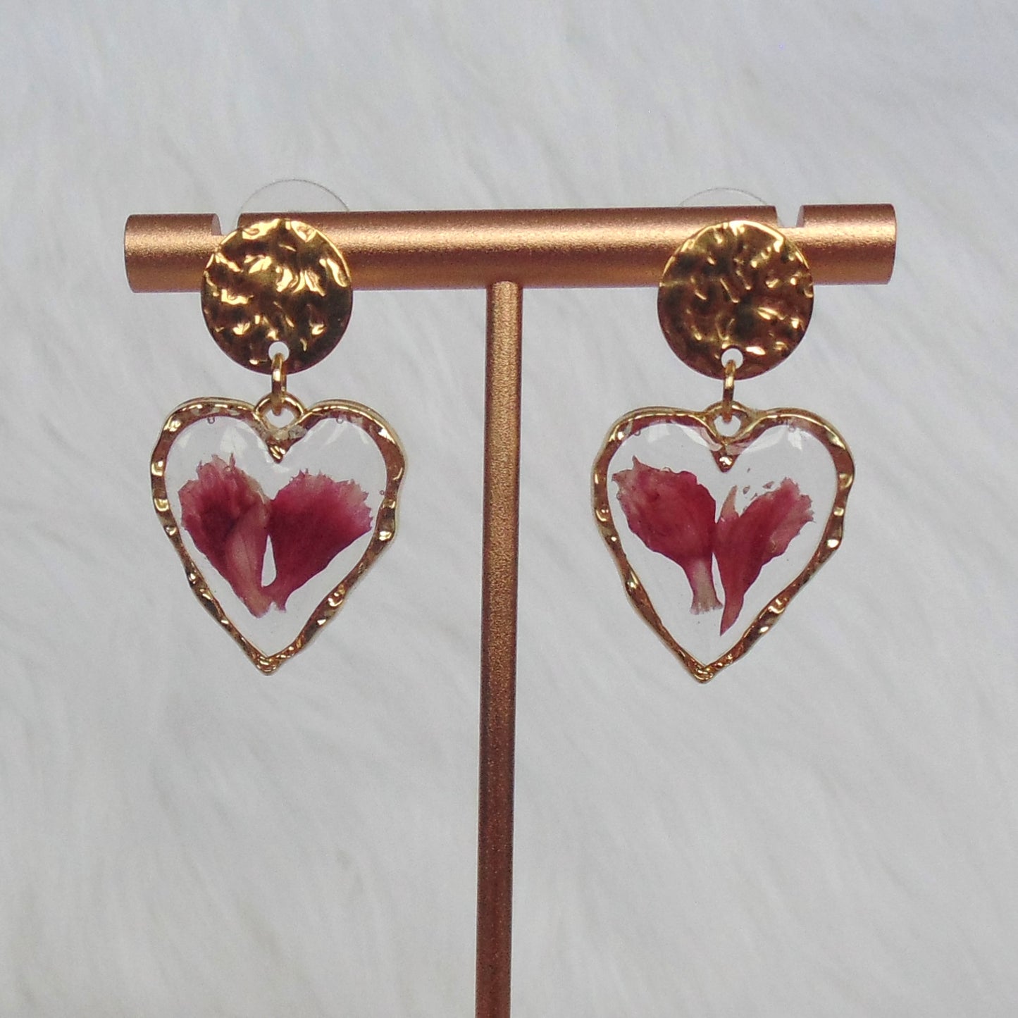 18k gold plated carnation earrings