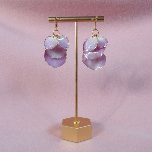 18k gold plated hydrangea earrings