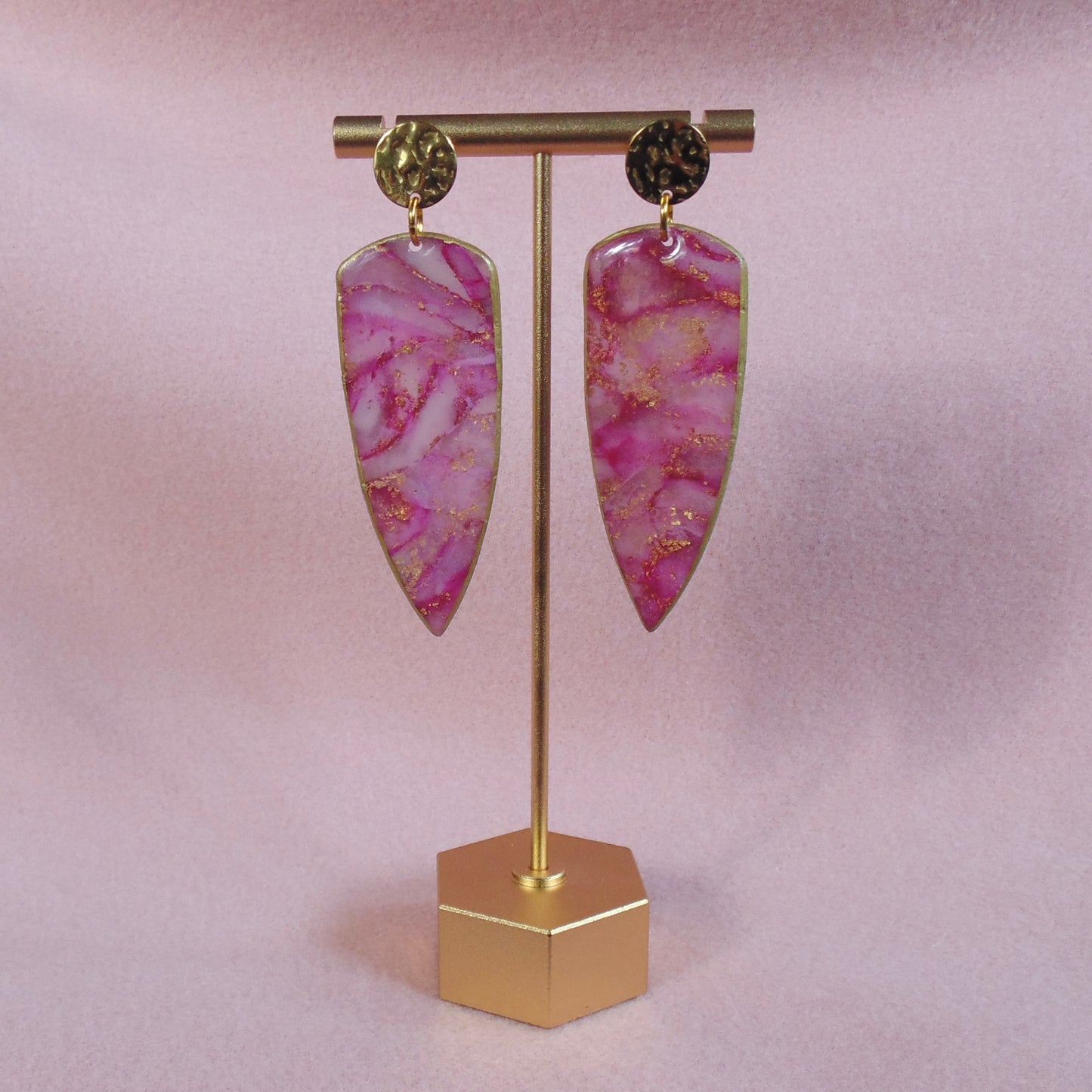 strawberry swirl dagger earrings