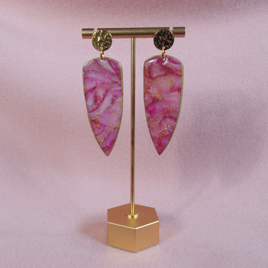 strawberry swirl dagger earrings