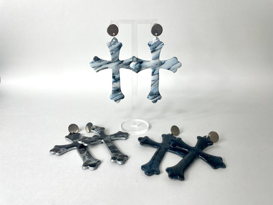 XL crosses earrings