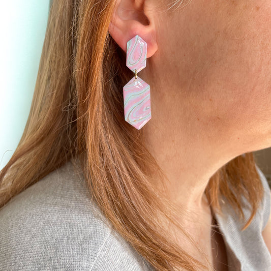 pastel swirl earrings