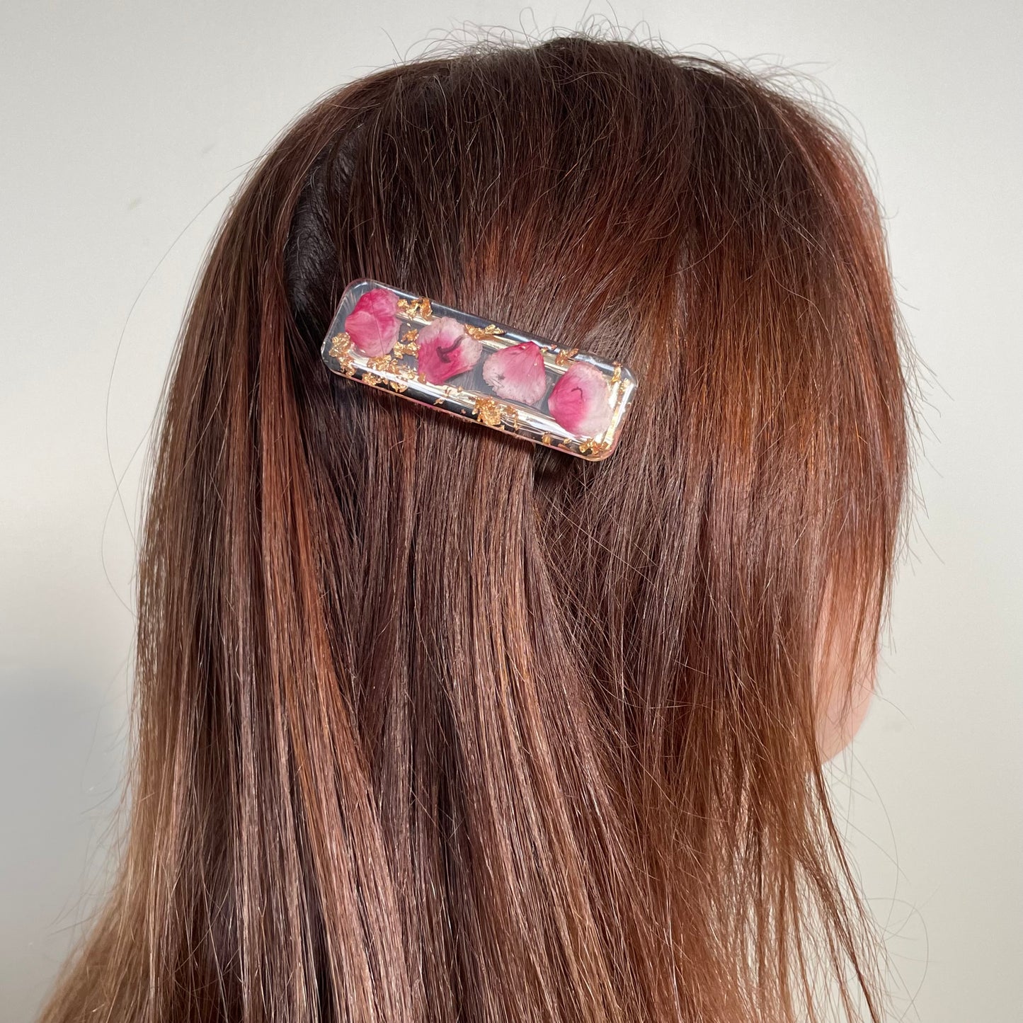 real carnation flower barette hair clip