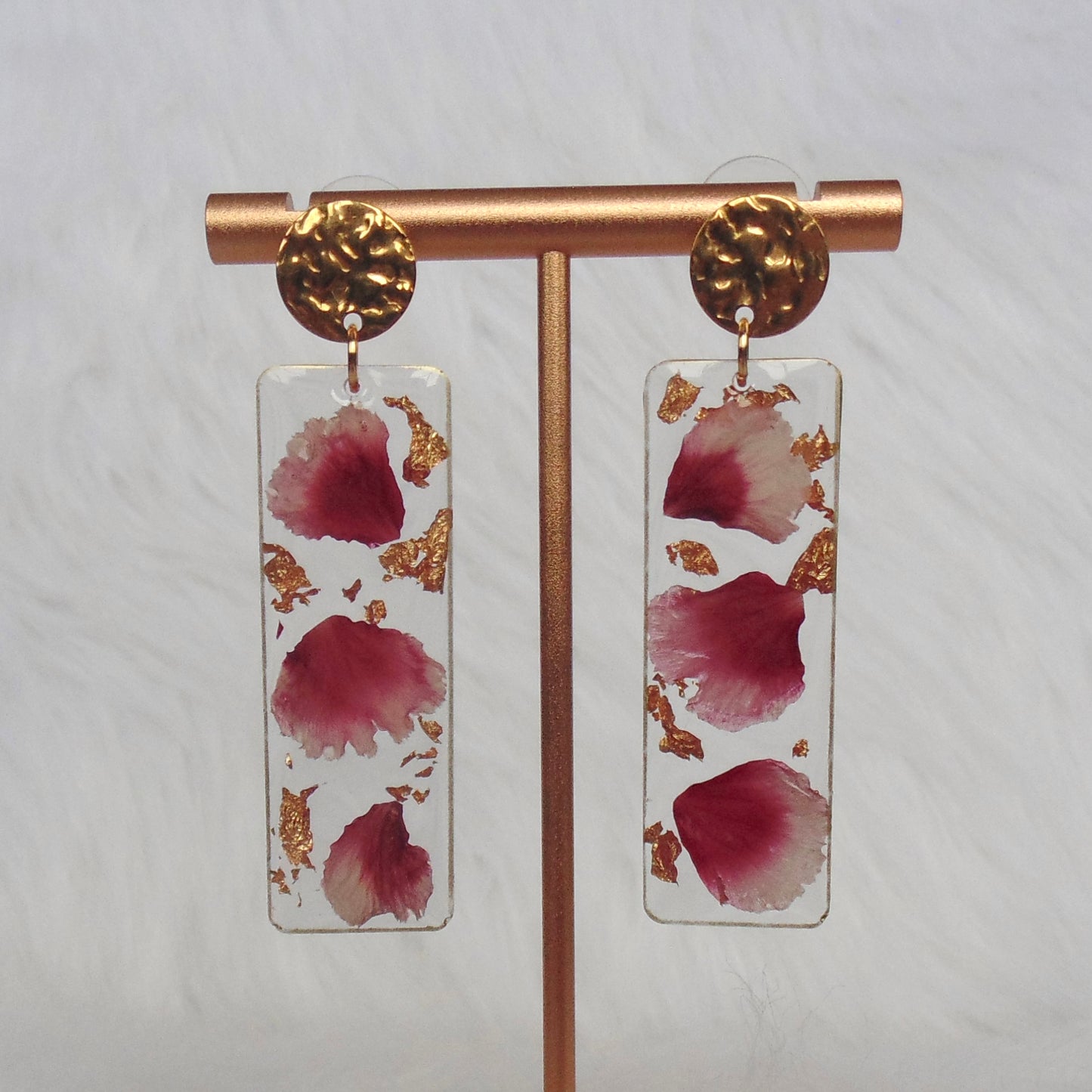 18k gold plated carnation earrings