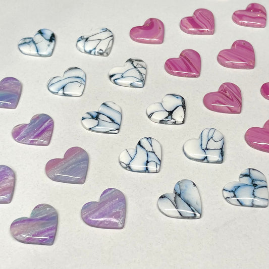 swirly heart stud earrings