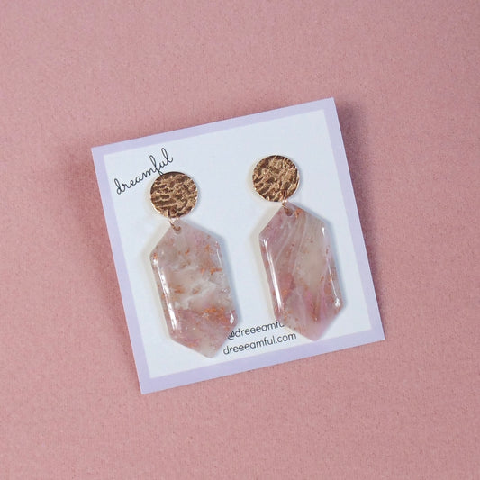 bridesmaid faves - rose gold drop earrings