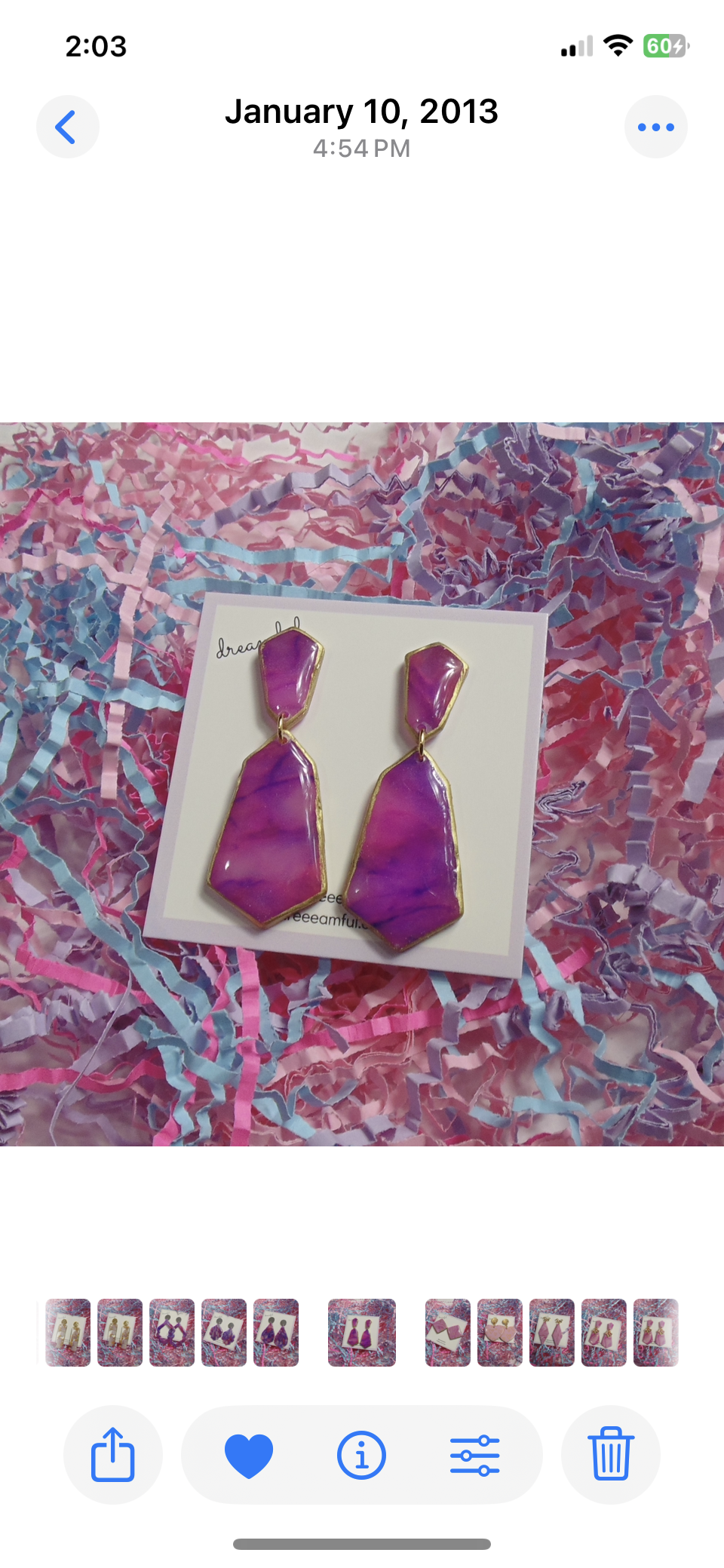 gemstone-inspired polymer clay earrings