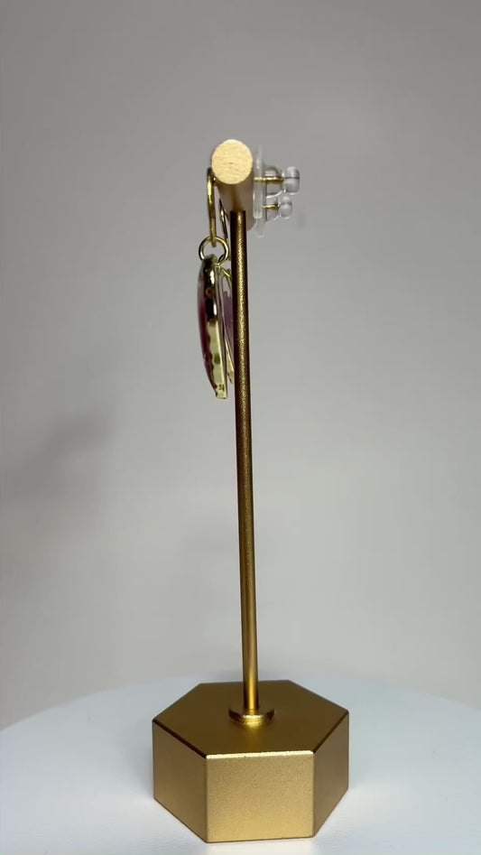 18k gold plated carnation earrings